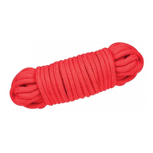 10 méter hosszú, piros színű bondage kötél