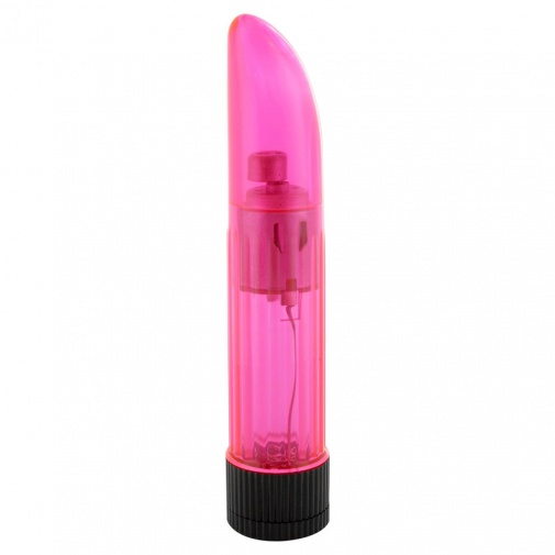 Kisebb méretű, áttetsző rózsaszín vibrátor - Lady Finger