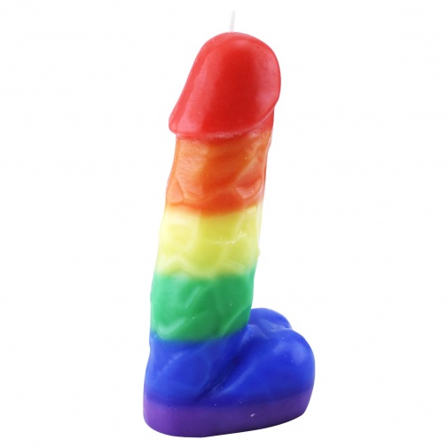 Rainbow pénisz alakú nagy gyertya 18 cm