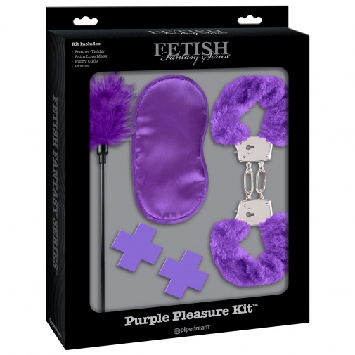 Lila BDSM szexuális segédeszköz készlet kezdőknek Purple Pleasure Kit Pipedream.