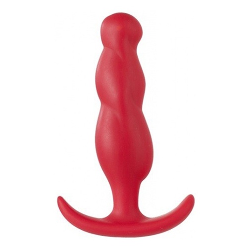 Smiling Butt Plug spirális kúp 9 cm - piros