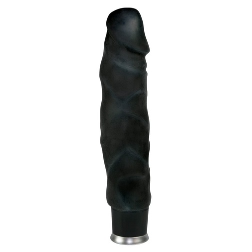 Big Vibe fekete selymes felületű, pénisz alakú vibrátor a német Nature Skin márkától.