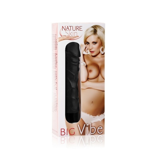 Fekete élethű Big Vibe vibrátor csomagolása a Nature Skin márkától.