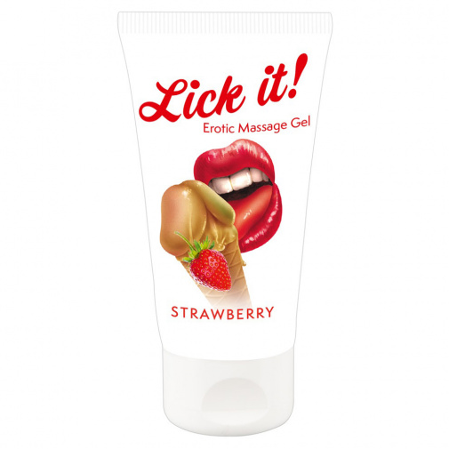 Lick-it 2v1 masszázs síkosító eper 50 ml