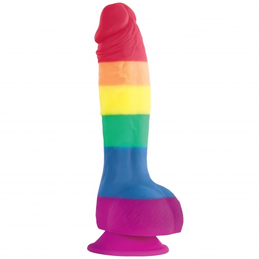 Szilikon, szivárványszínű dildó valósághű méretekkel Colours Pride Edition 6.