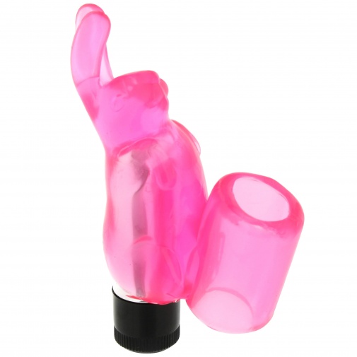 Kis rózsaszín nyuszi alakú ujjvibrátor 
