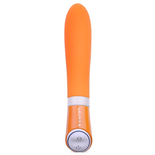 Sima felületű luxus B Swish bgood Deluxe szilikon vibrátor narancssárga színben a hüvely izgatására